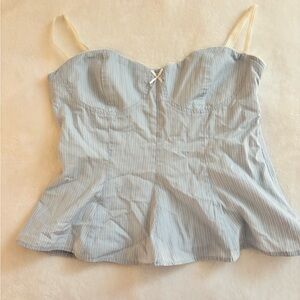 Zara Striped Blue Corset Top